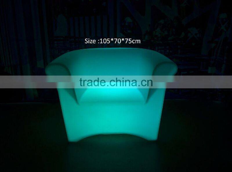 LED glow chair plastic lighted sofa
