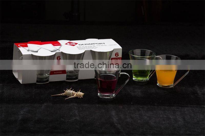 200ml clear glass cup glass tea cup