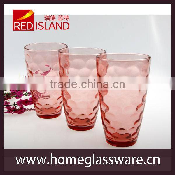 wholesale spray colored glass cup juice cup