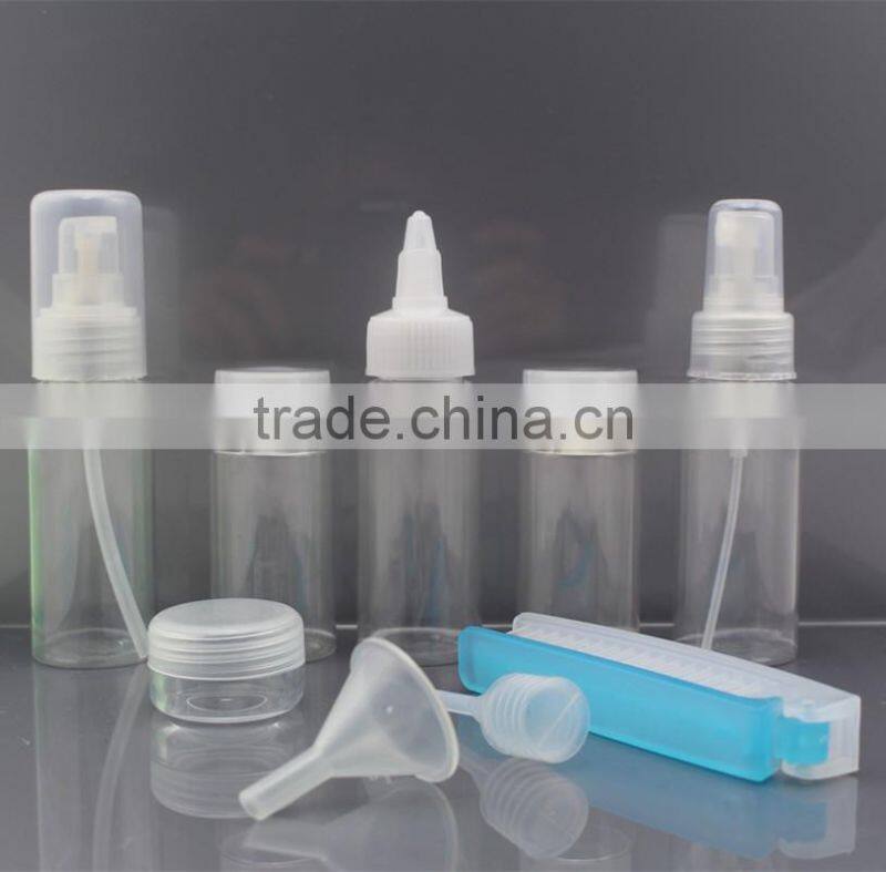 9 pieces plastic bottle travel bottle set plastic canister sets
