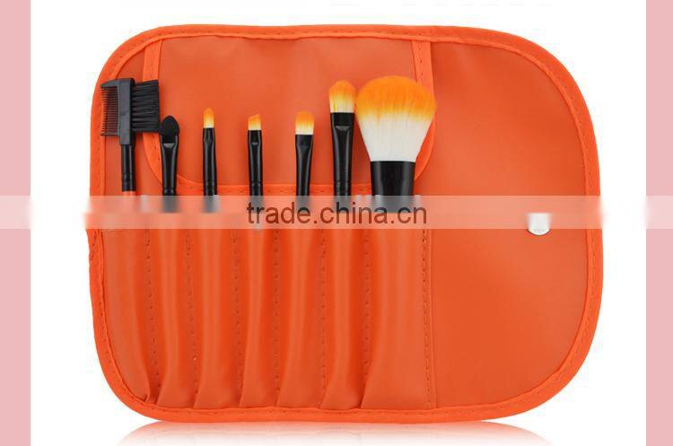 Popular Hot Selling Colorful 7 in 1 Make-Up Brush Set High Quality Comestic Brush With CROCO Bag For Brushes