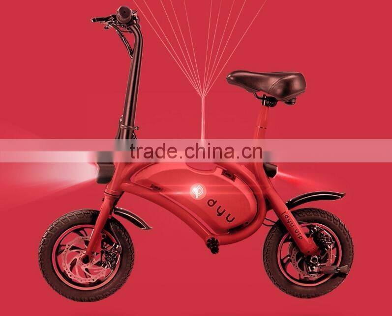2017 New Arrival Smart Mobile APP Control Electric Mini Folding Bicycle, 12inch Foldable Electric Bicycle, 36V 350W Electro Bike