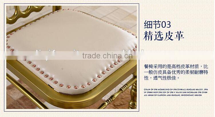 quality polished champange gold stainless steel luxury modern chiavari chair LQ-SSC001C