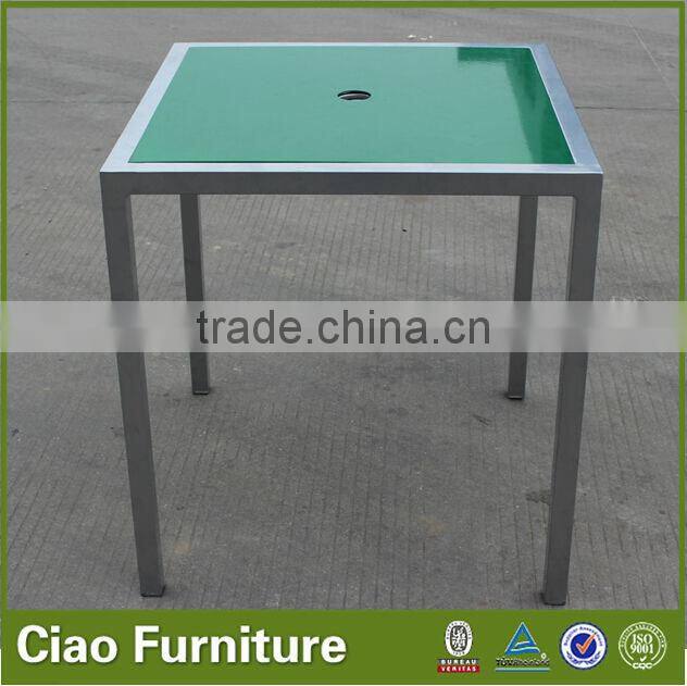 Plastic wood outdoor table and chair
