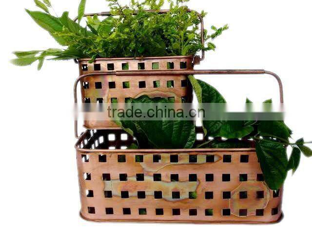Basket Planters, Metal Baskets, Copper Baskets