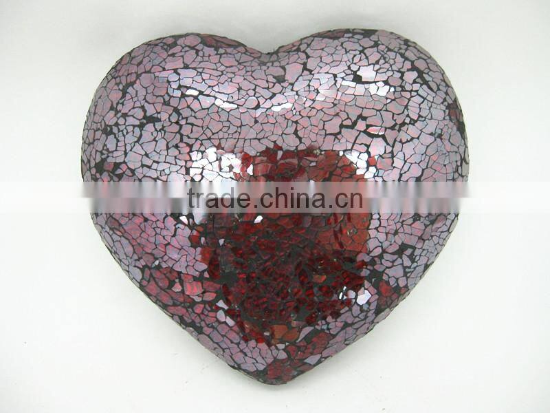 New Set Hanging Crackle Silver Star Shaped Christmas Tree Ornaments Glass