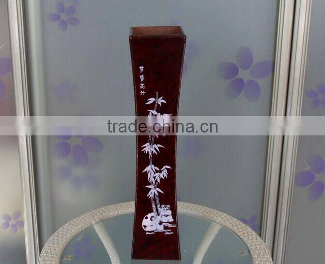 printing wood floor vase