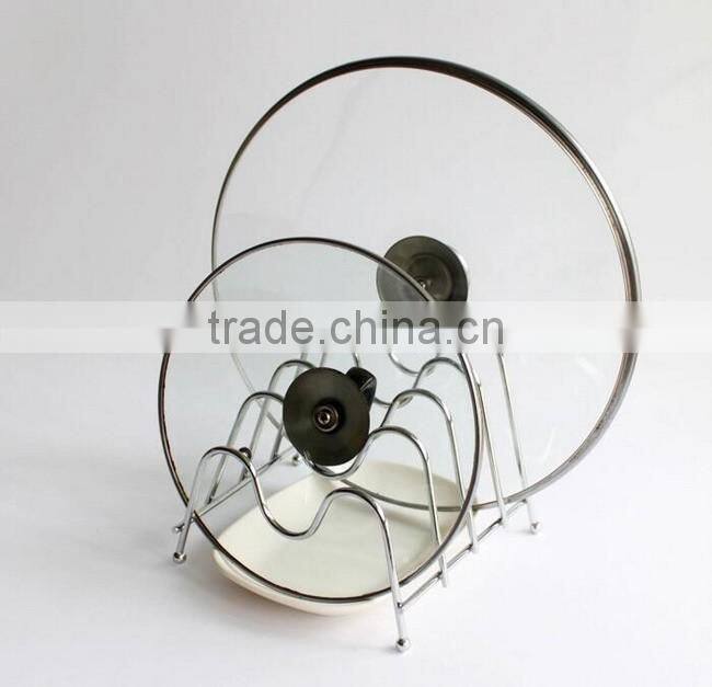 Household Multipurpose Wire Kitchen Cutting Board And Lid Rack Organizer