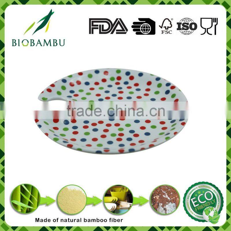Quality assurance Cheap bamboo fiber plate /bamboo snack plate