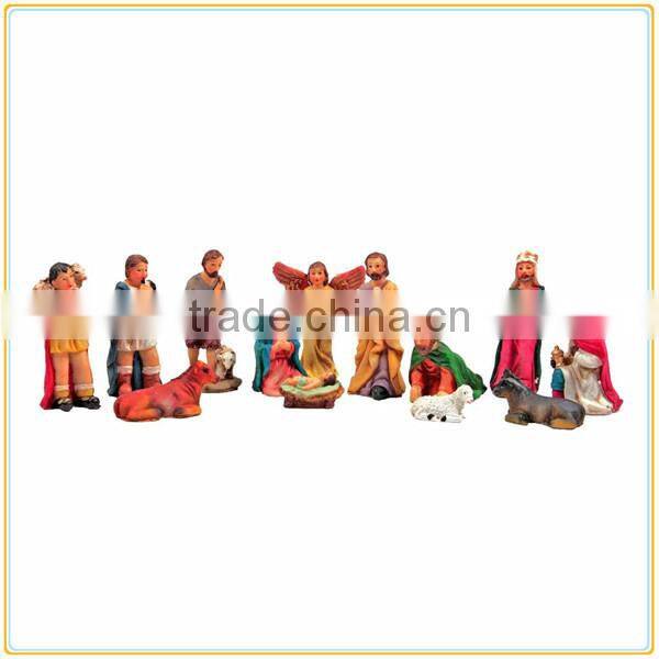 Miniature Religious Figurine Nativity Scene Set Collectible Decoration for sale