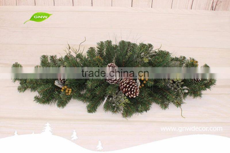 GNW CHGR-1607018 High quality Tinsel christmas garland with red berry for christmas tree decoration