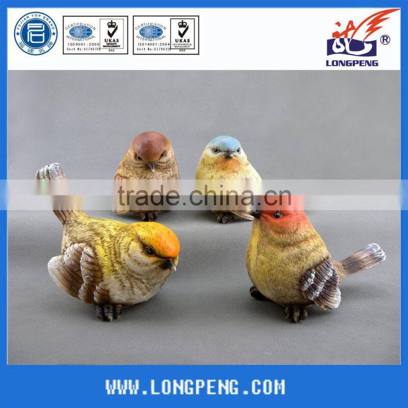 Promotional White Polyresin Bird Garden Decoration
