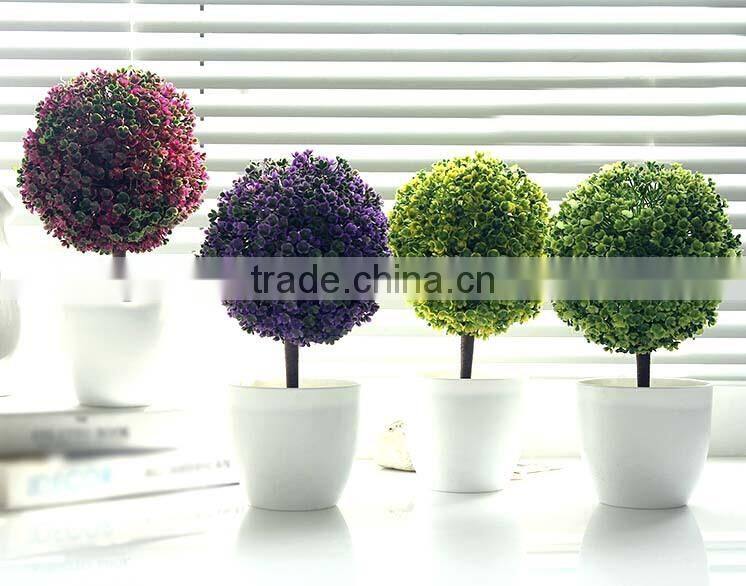GNW GP009-3 wedding garden purple rose artificial flower ball wholesale