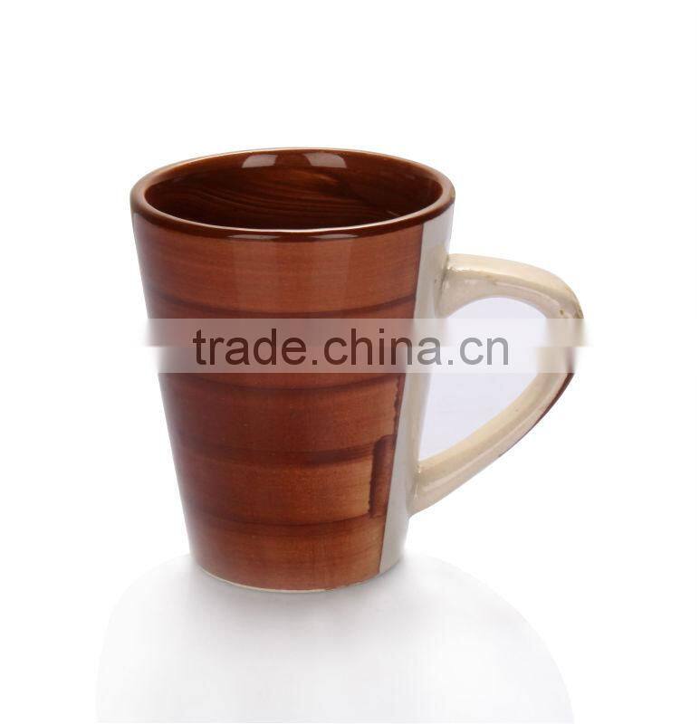 Flared Stoneware Porcelain Ceramic Custom Drawn Mug