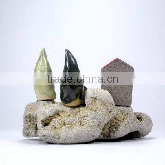 Little village sculpture , Rustic home decor , Beach houses