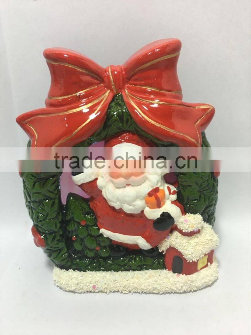 pottery Xmas decoration with LED