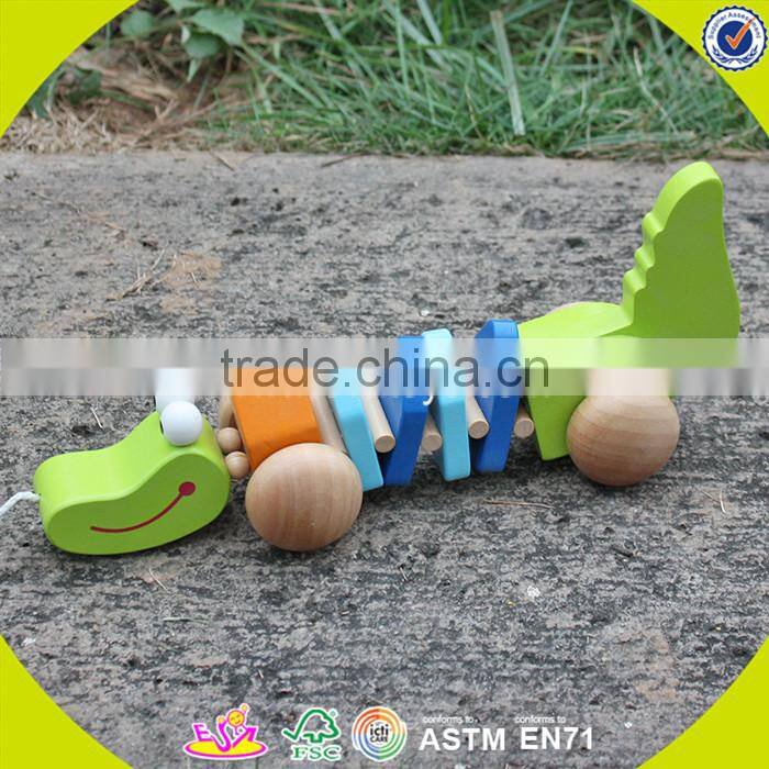 2017 wholesale baby wooden train block funny kids wooden train block educational children wooden train block W05C071