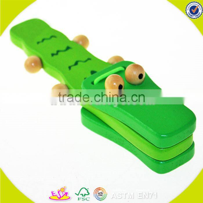 Wholesale beautiful toddler wooden hand the bell toy educational wooden hand the bell toy W07I022