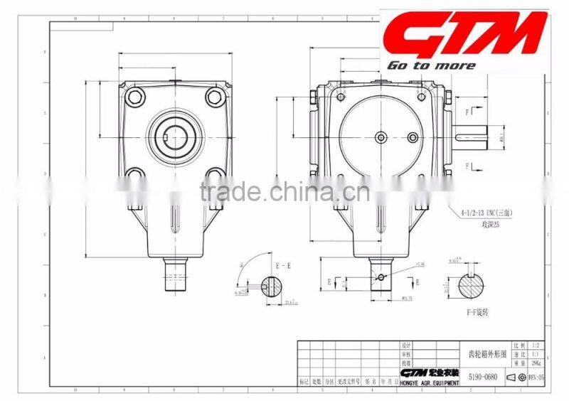 540 pto gearbox for rotary tiller
