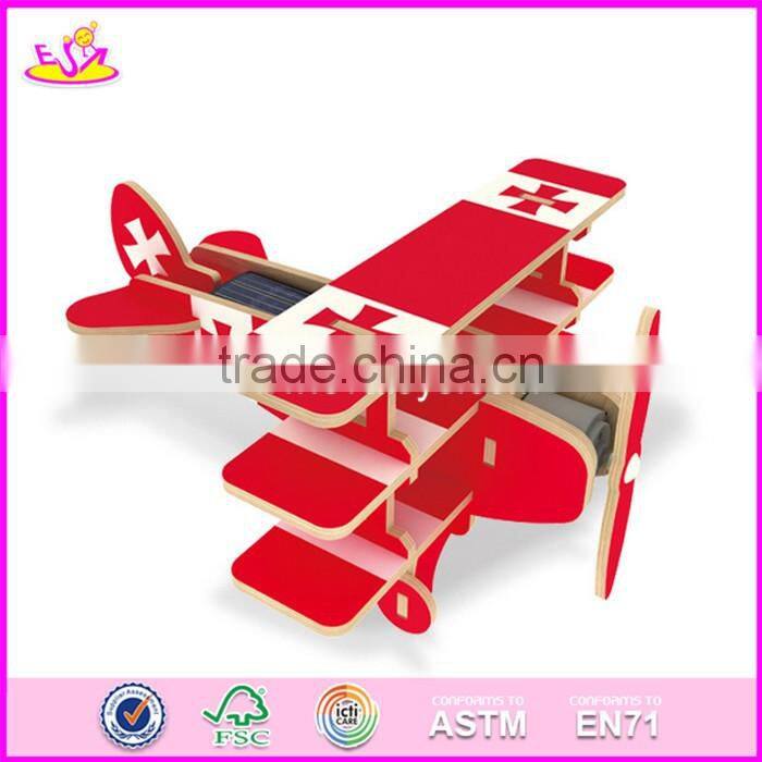 2017 New design kids assemble puzzle airplane wooden creative toys W03B069