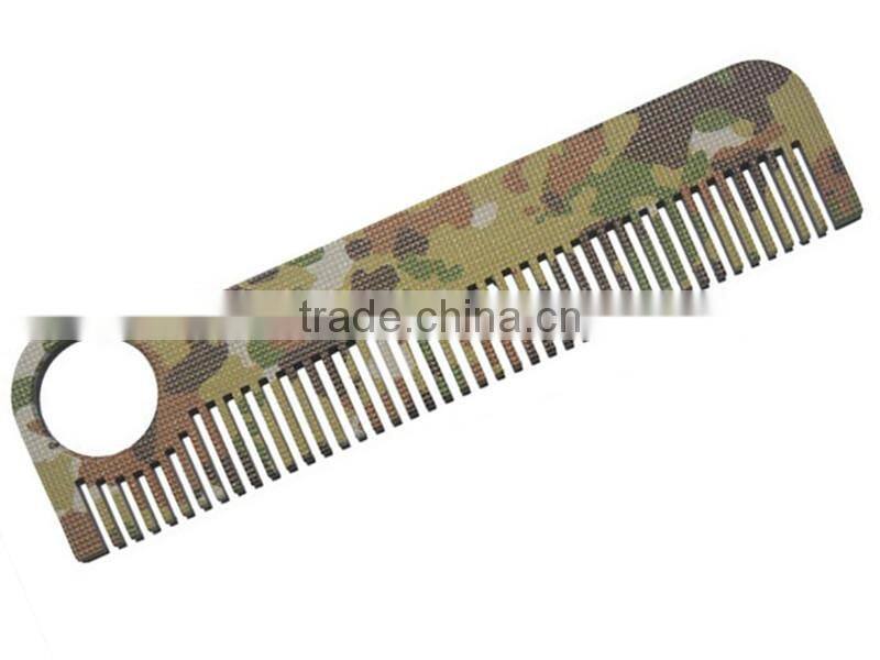 TK-5963 Outdoor Camouflage Ti EDC Titanium Comb for Soft Hair