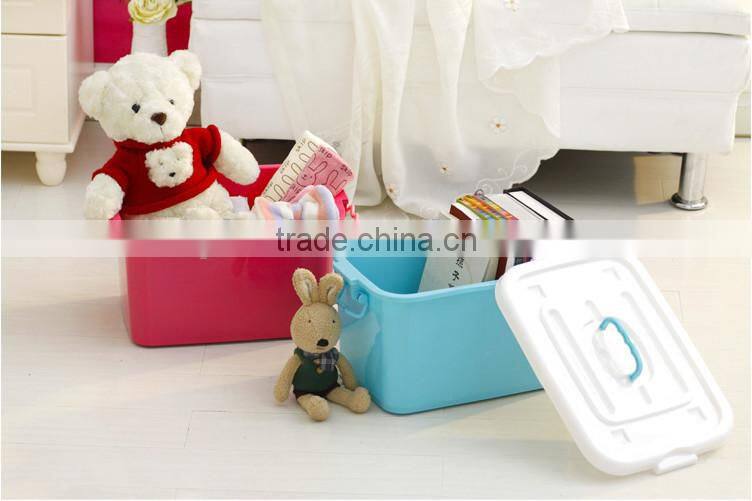 2015 wholesale heavy duty plastic storage box with lids and handle/heavy duty plastic storage box/plastic box