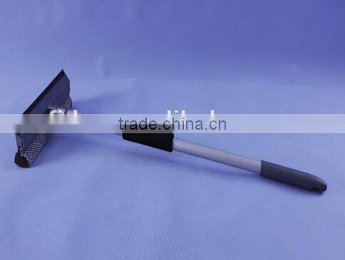 Aluminum telescopic long handle car window squeegee with 10'' plastic head