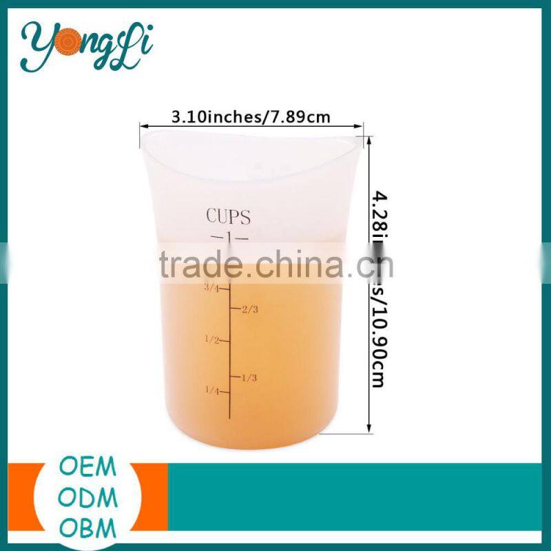 Wholesales Silicone Transparent Measuring Cups for Baking