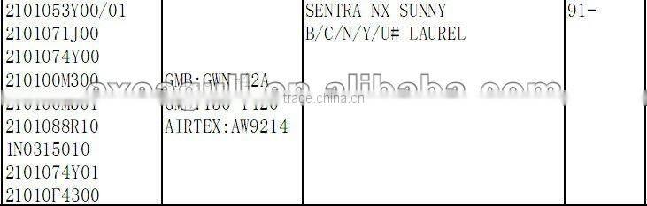 high quality 2101053Y00/01auto water pump