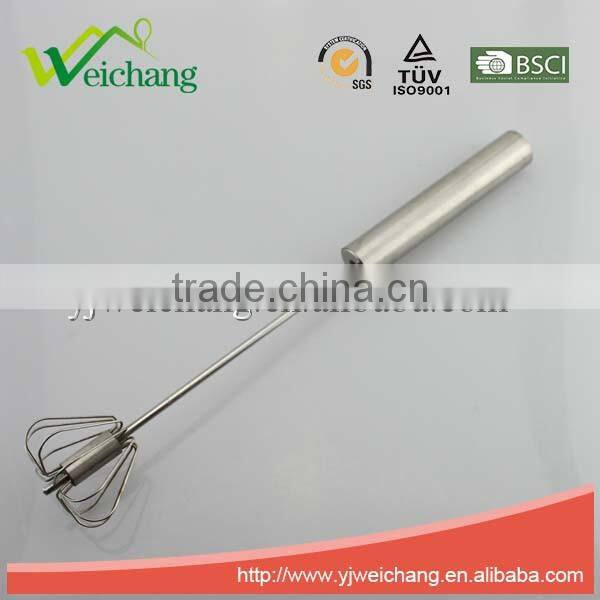 WCW011 Stainless Steel Rotary Egg Whisk, Egg beater,Stainless Steel Wire Manual Whisk Rotary Egg Beater Hand Mixer Kitchen Gadge