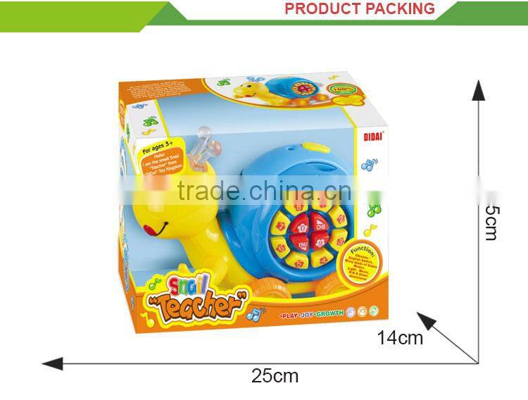 Good selling children educational electric plastic turbo snail toys