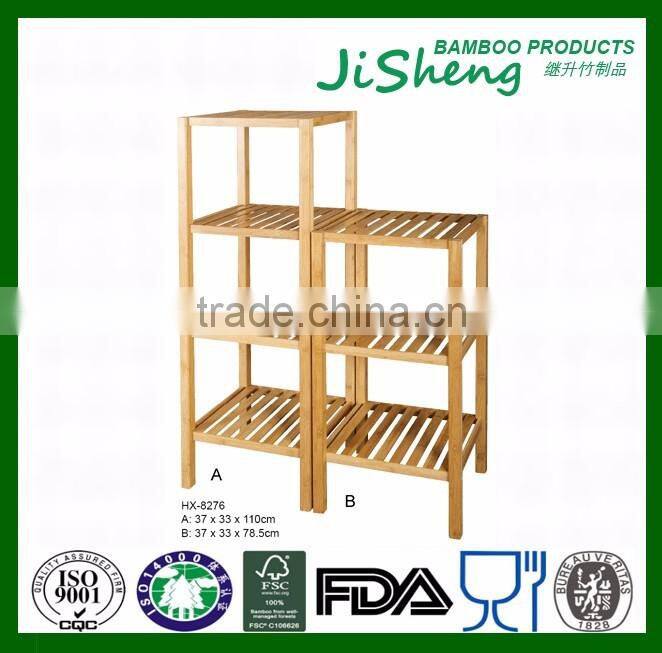 Hot Sales Home Furniture Bamboo Wood Corner Stand Shelf