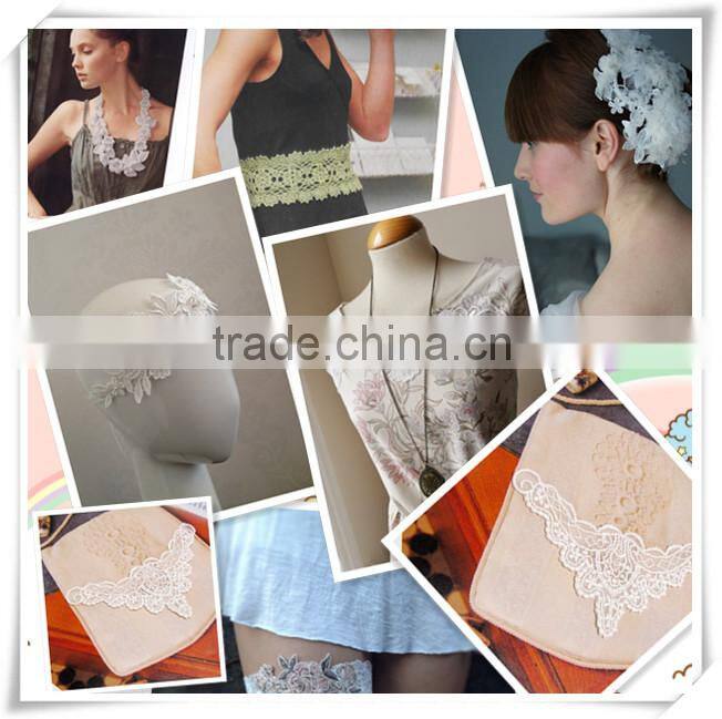 high quality embroidery lace trimming wedding invitations WLC136