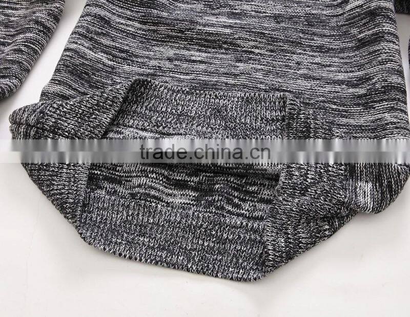 European fashion design color combination pullover knit sweater