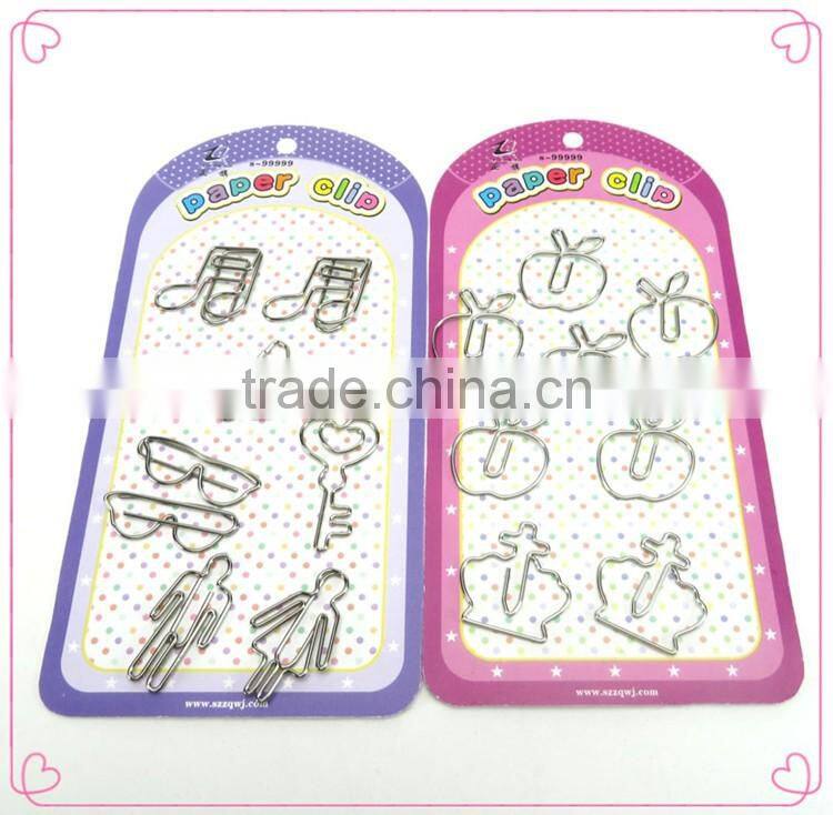 Nickel plated metal clip animal shape paper clips