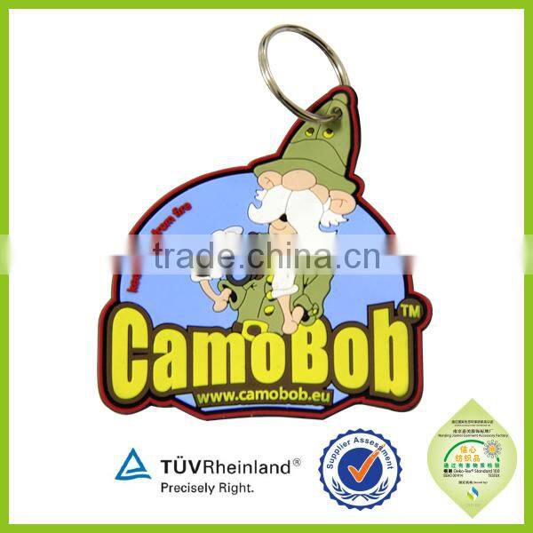 Nice 2d rubber custom shaped cross keyrings