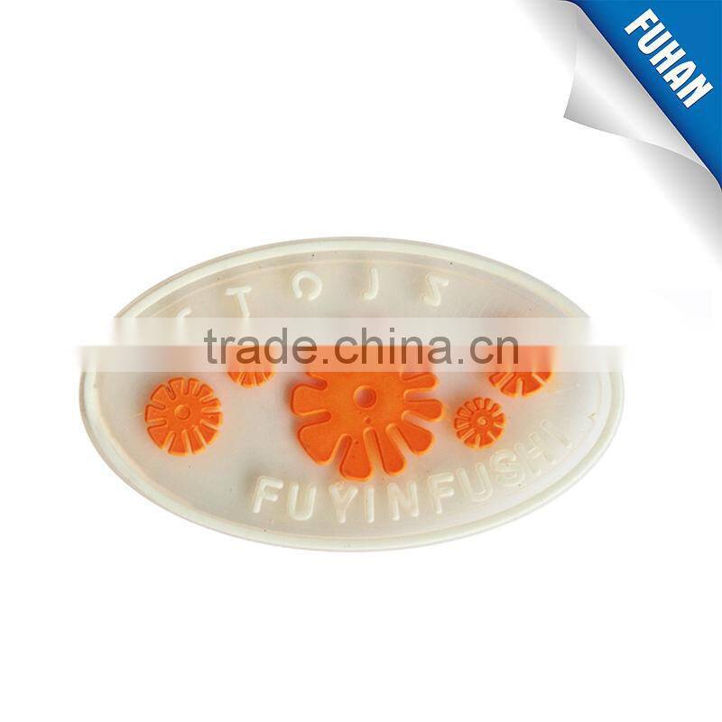 Good quality cheap cute 3d silicone label