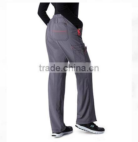 94% POLYESTER AND 6% SPANDEX Utility Bootcut Scrub Pant