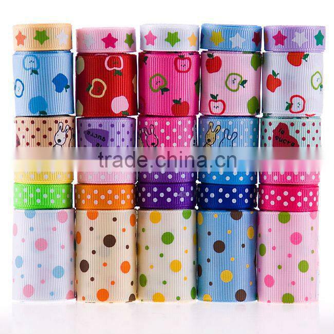 Manufacturer 100% polyester grosgrain ribbon printed ribbon satin ribbon