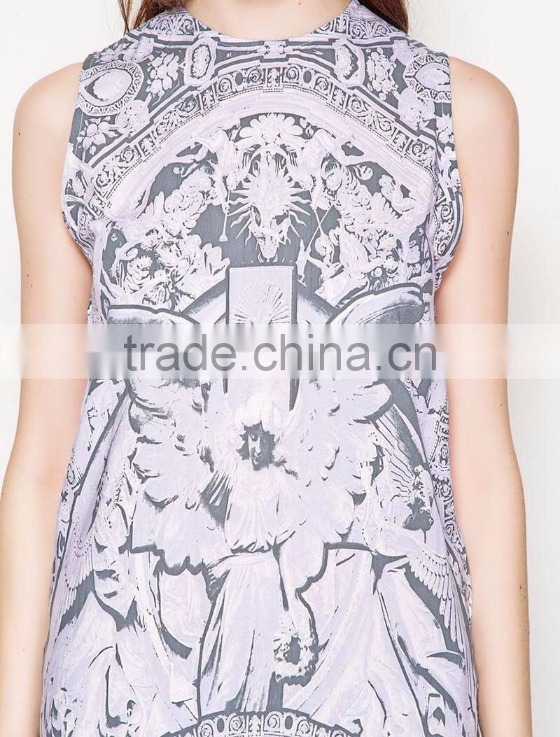 latest stylish women summer dress printed pattern ameraican europe african print skirts and dresses