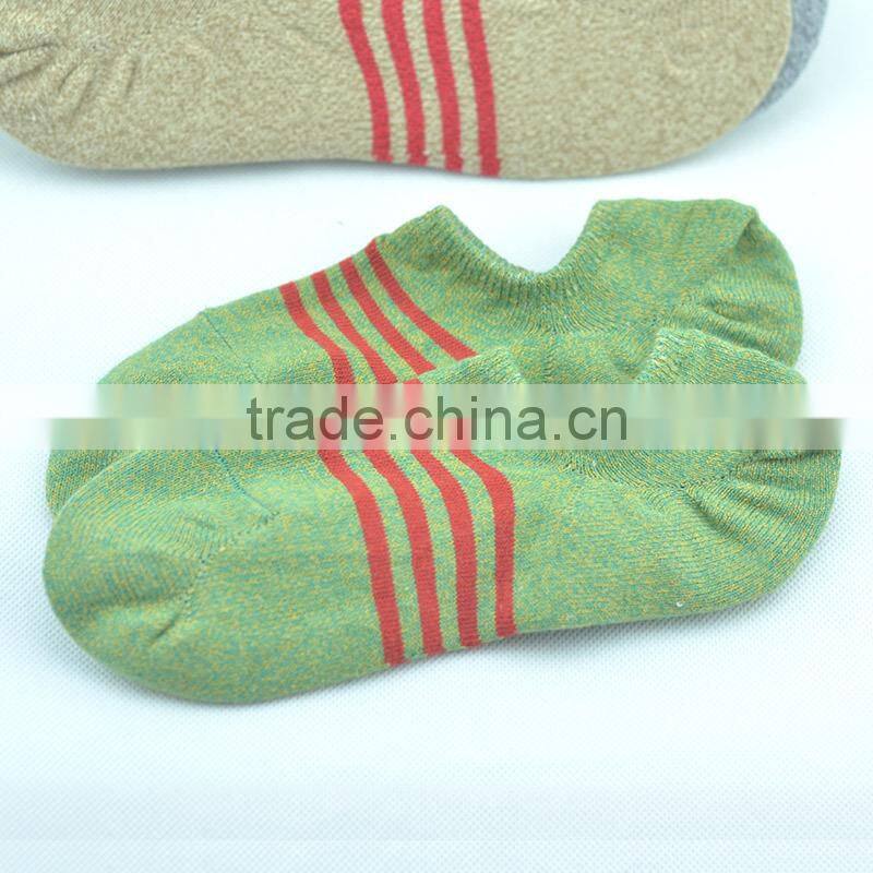 Men invisible socks low cut striped socks