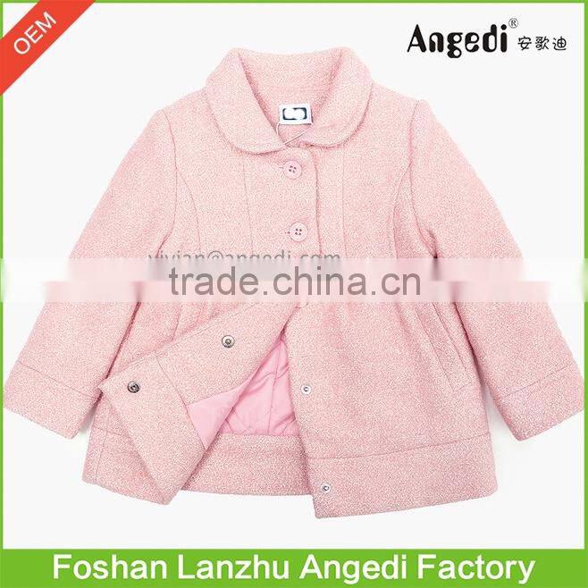 Children Girls Holiday Dress up winter xmas woolen Glitter overcoat