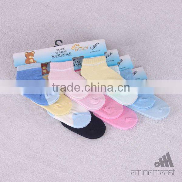 Breathable 100% cotton stock babi sock