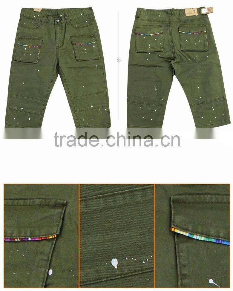 phs0706 casual summer short man's jeans cotton pants MOQ 300