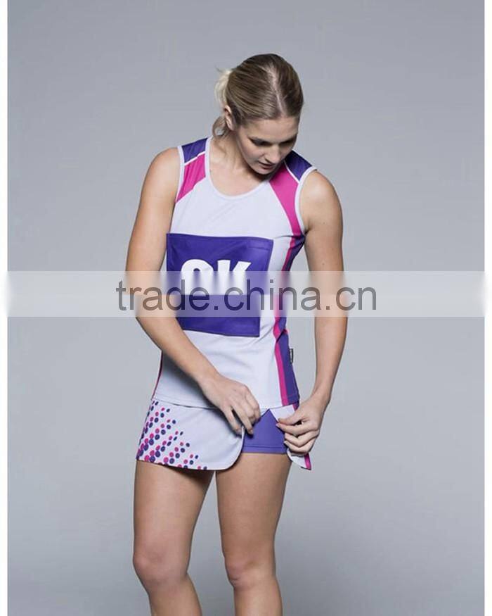 Sublimation neball custom design netball dress