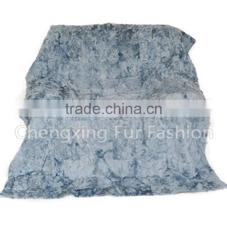 CX-D-50A China Cheap Price Natural Colour Real Sheep Lamb Fur Blanket