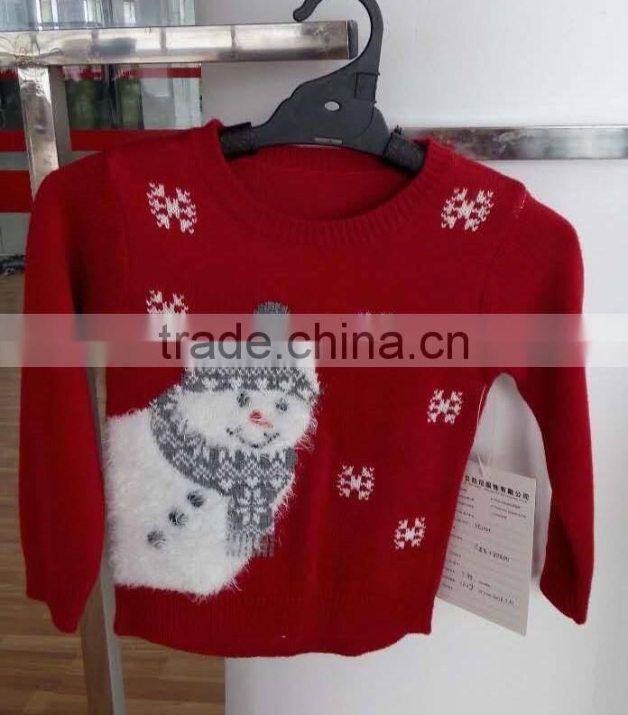 BKN1049 2017 winter kids christmas sweater knit for children