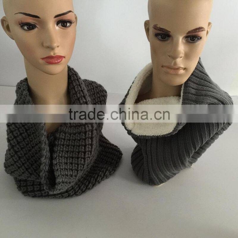 Black fashion young neck PV fleece tube scarf factory