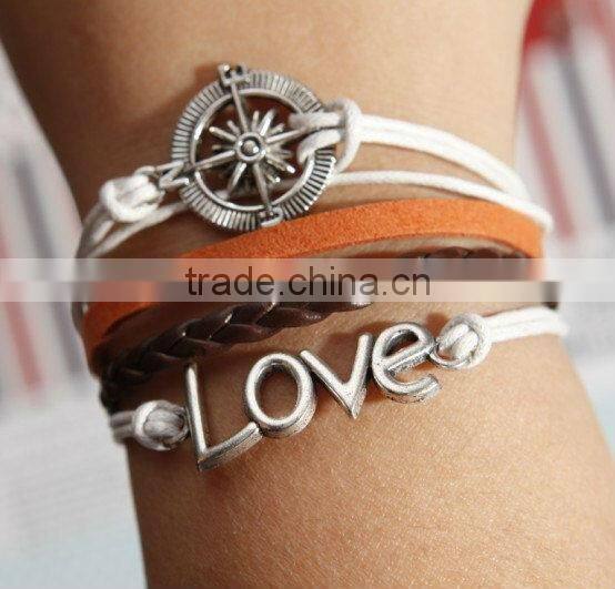 infinity bracelet, love bracelet, wish tree bracelet, leather charm bracelet, best promotional gift