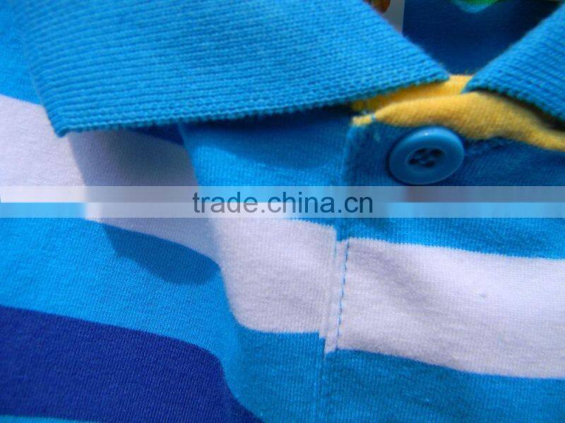 kids clothes long sleeve polo shirt high quality cotton fashion stripe kids polo shirt for children